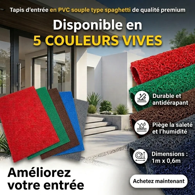 Tapis Spaghetti PVC 15mm Vidya.ma